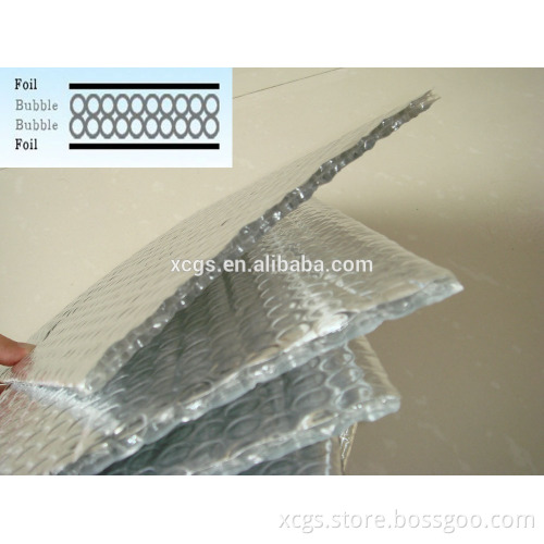 Double bubble, metpet foil both sides insulation reflective building material